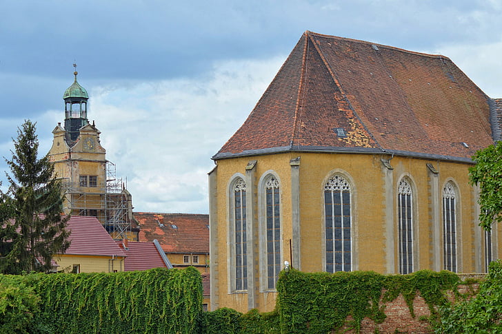 Landschaft, Gebäude, Schloss, Schlosskirche, Architektur, Prettin, Kirche