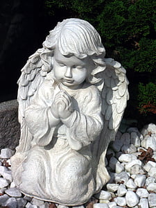 Àngel, fe, Cementiri, esperança, figura, escultura