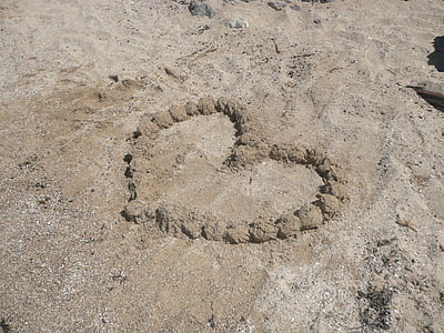 stranden, Sand, hjärtat