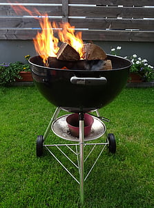 griglia, fuoco, legno, Accessori per barbecue