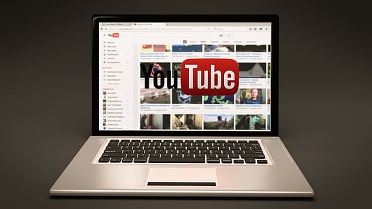 YouTube, лаптоп, бележник, онлайн, компютър, технология, интернет