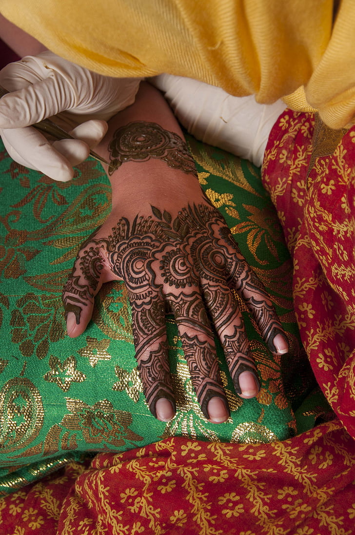 Mehndi design, Henna, bruden, design, indisk, Mehndi, tatovering