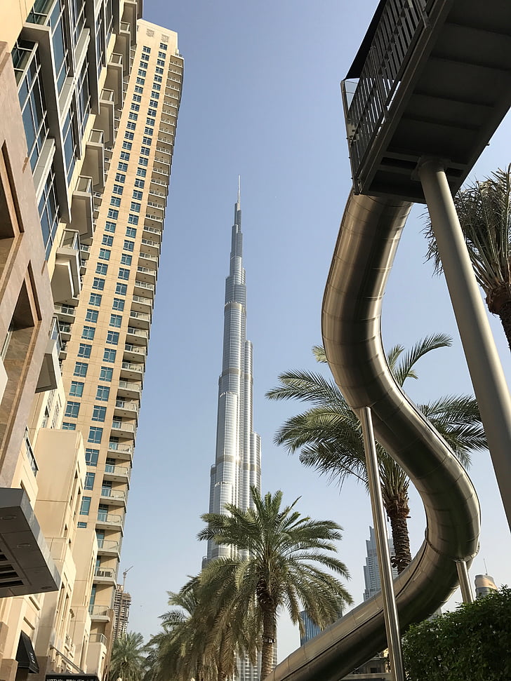 Dubai, Burj khalifa, skyskrapa, arkitektur, Dubai city, skyskrapor, Khalifa