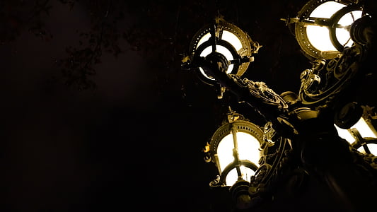 pouliční lampy, lampa, světlo, nostalgické, Lucerna, staré, noční