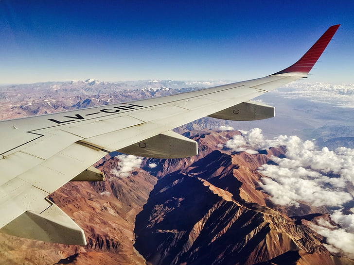 flight, sky, mountains, airplane, flying, air Vehicle, travel
