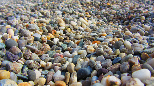 cailloux, pierres, tour, plage, se détendre, roches