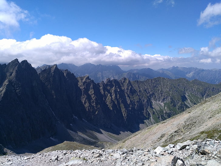 kalnai, Rodyti, vaizdas iš viršaus, Tatrai, Poilsio, Gamta, akmenų
