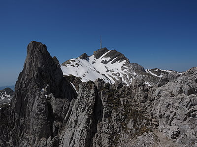 lentile ridge, alpinism, încăierare, coarda, coarda, Säntis, munte