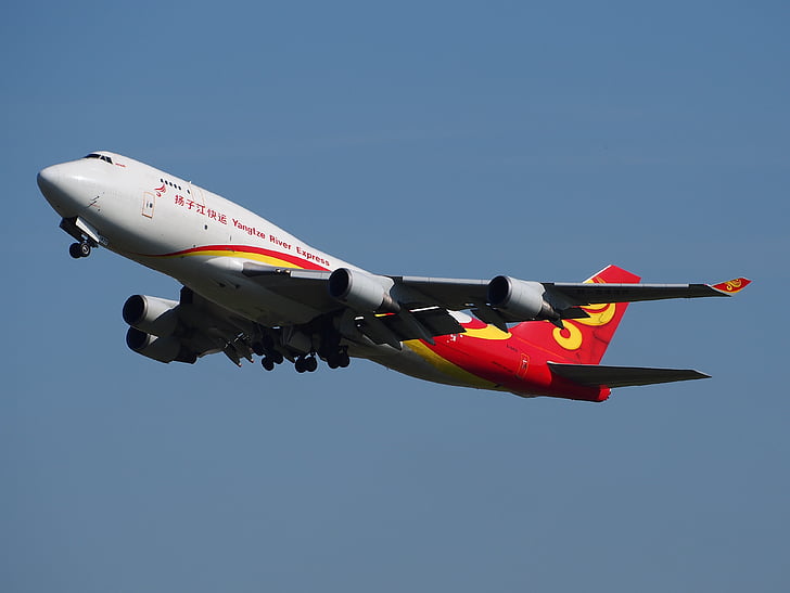 Boeing 747, Yangtze-floden express, jumbojet, fly, flyvemaskine, lufthavn, transport