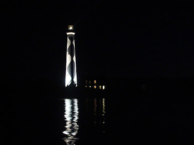 маяк, Мис оглядовому, ніч, маяк, історичний, космічного банки, Північна Кароліна