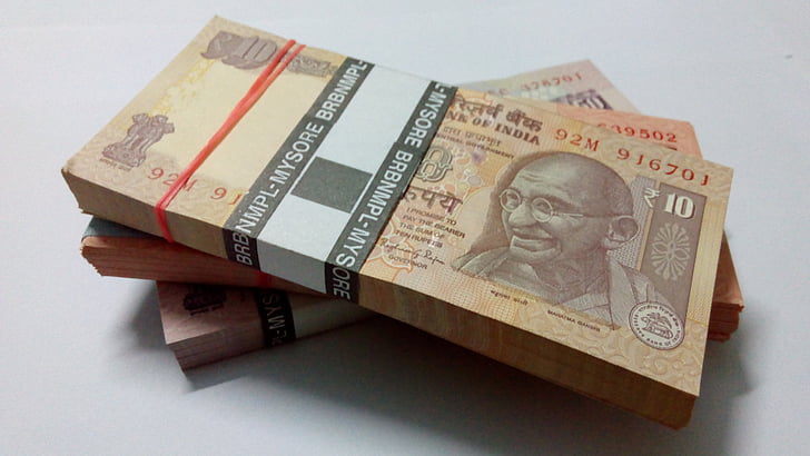 Indijos valiuta, pinigų, rupijų, valiuta, verslo, pelno, Bill