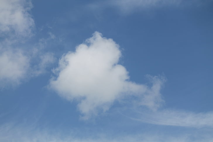Cloud, Sky, modrá, biela, mraky formulár, zvyšok, krásny