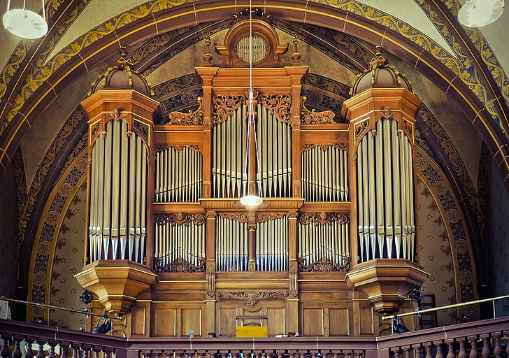 church, organ, music, organ whistle, church organ, metal, church music