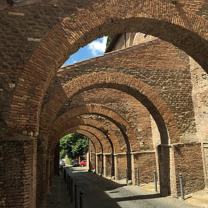 rome, arches, architecture, bricks, italy, building, europe