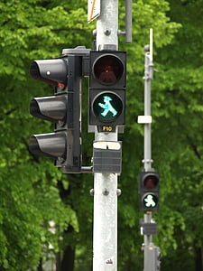 közlekedési lámpa, Berlin, jel, közlekedési lámpa, forgalom, utca, útjelzési