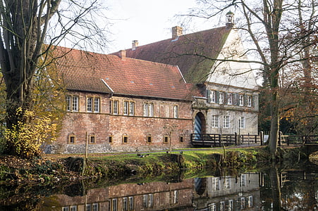 Castle, vesi, keskiajalla, Saksa, River, vanha, arkkitehtuuri