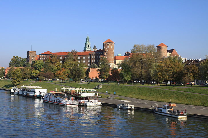 kungen, Kraków, Polen, arkitektur, Cracow, Wawel, Wisła