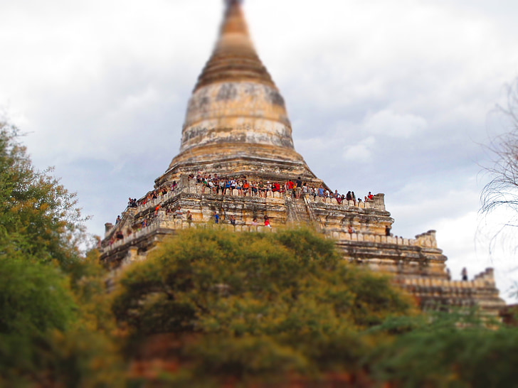 Пагода, Bagan, Бирма, туристи, храма