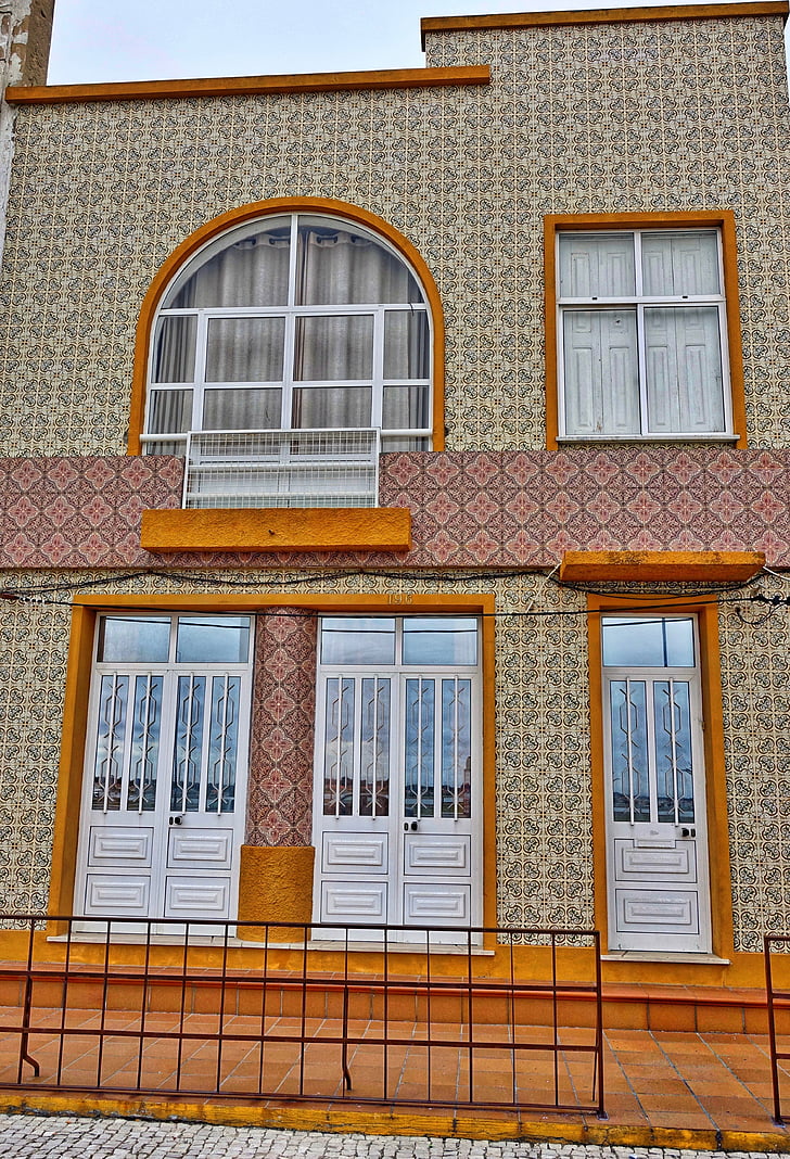 tiles, facade, residence, ornate, exterior, decoration