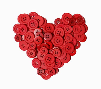 buttons, red, hearts, crafts, crafty, shapes, love