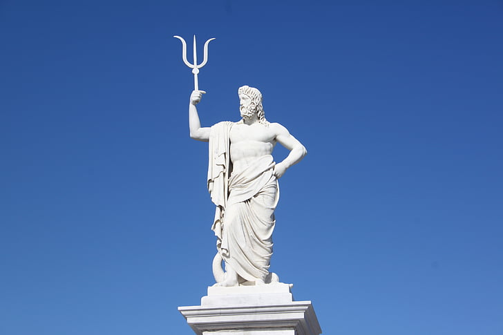 neptune, sculpture, statue, havana, sun, sky, famous Place