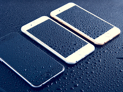 iPhone, iOS, Jablko, 6s, Plus, bílá, mobilní