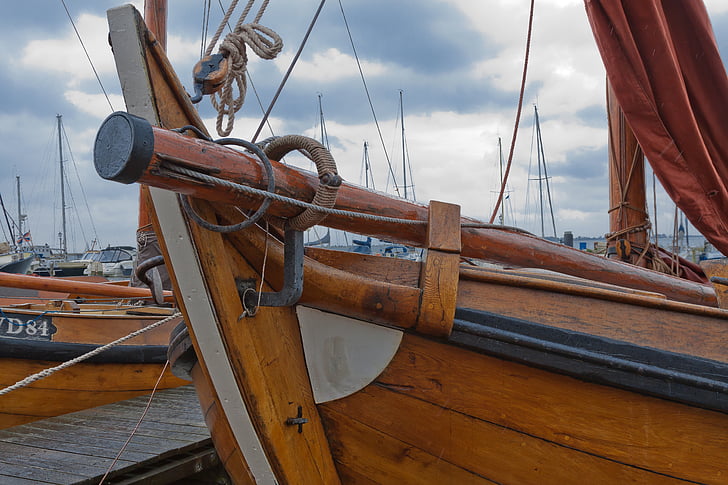 hozboot, Holland, Nordsjön, fisk, segelbåt, segel, disk boot