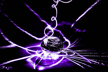 Langzeitbelichtung, violett, Laser