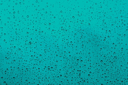 drops, blue, wall, drop of water, water, rain, wet