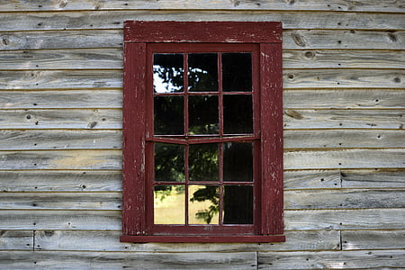 velho, de madeira, parede, plano de fundo, pano de fundo, janela, retrô