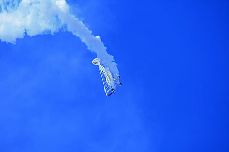 Pitts specialios, orlaivių, Akrobatinis, ekranas, formavimas, dūmai, greitis
