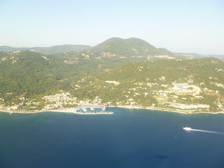 corfu, air, from the air, airphoto, island, greece, greek island
