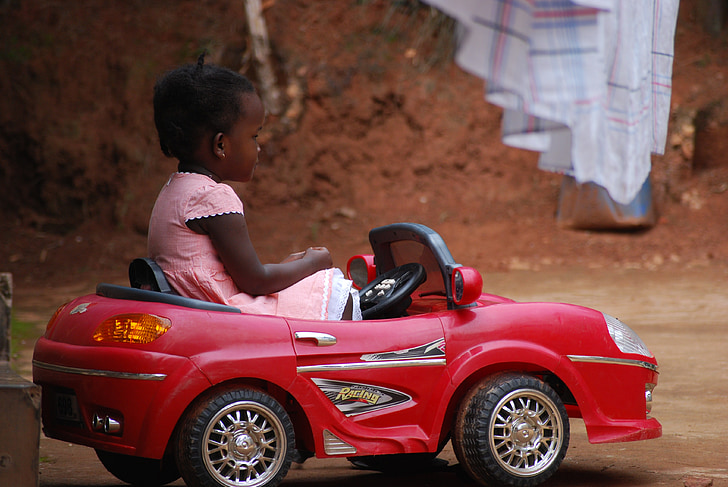 kid, playing, toy car, child, girl, play, cute