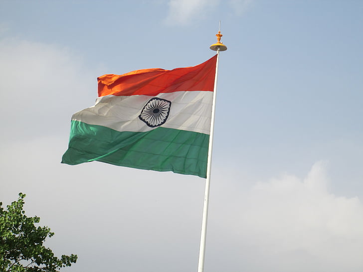 Ινδία, σημαία, χώρα, σύμβολο, συνεργασία, χρώμα, υποστήριξη