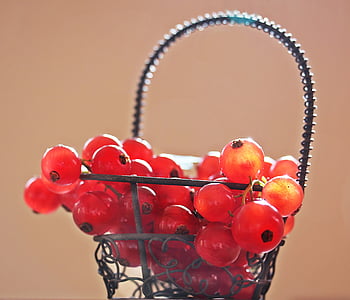 바구니, 딸기, 베리, 흐림, 밝은, 클로즈업, 색