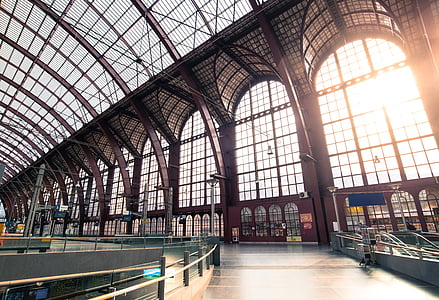 Antwerp, Stasiun, Stasiun Kereta, Kota, Belgia, perjalanan, bangunan