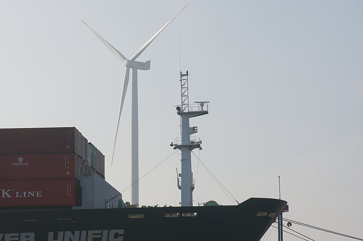 Puerto, energía eólica, envase, Pinwheel