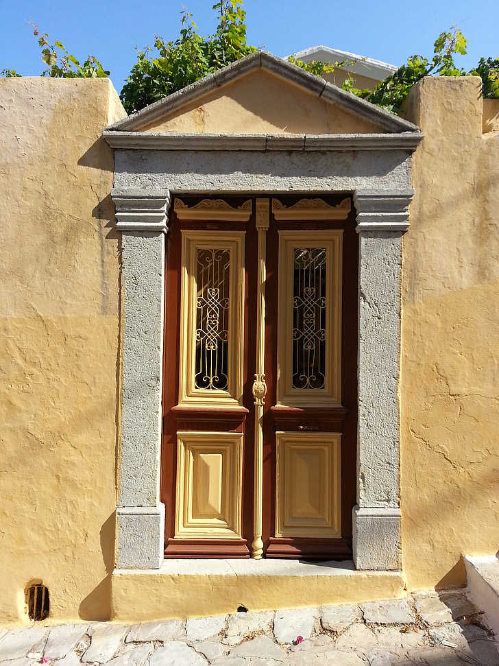 portes, porta, transició, arquitectura, façana