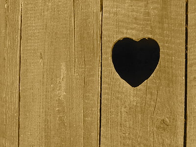 srdce, tvar, symbol, láska, silueta, drevo, textúra