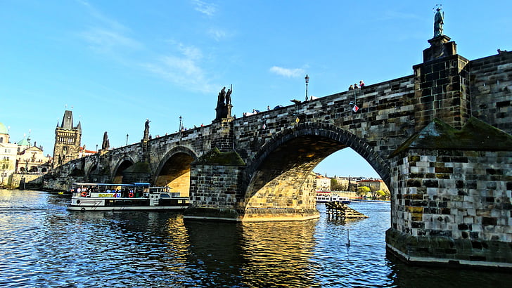 brug, Praag, Tsjechisch, Vltava