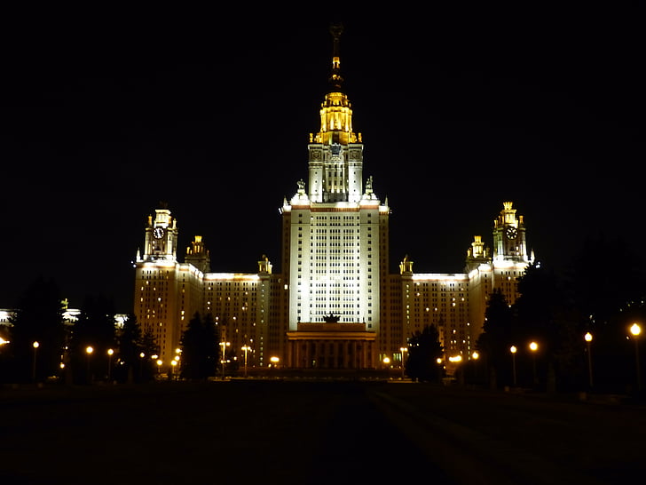 Москва, Росія, капітал, Історично, Університет, Ломоносова, Архітектура