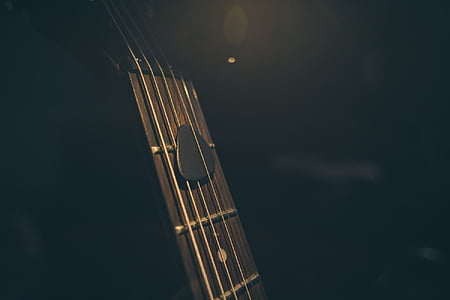 close-up, guitarra, pic de guitarres, musical instrument, instrument de corda