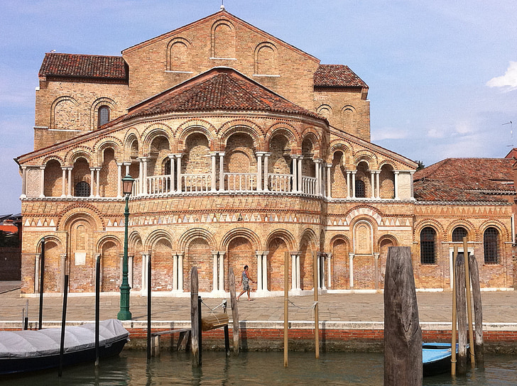 Wenecja, Kościół, Włochy, Architektura, Wenecja - Włochy, kanał, morskie statku