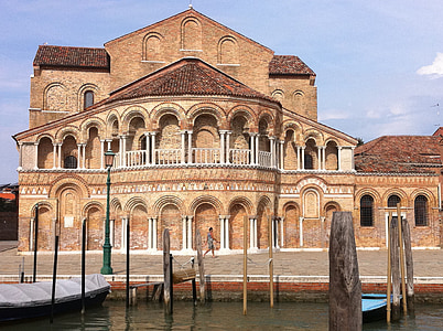 Veneza, Igreja, Itália, arquitetura, Veneza - Itália, canal, embarcação náutica