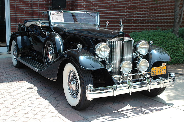 vintage car, classic automobile, transportation, antique, restored, auto, chrome