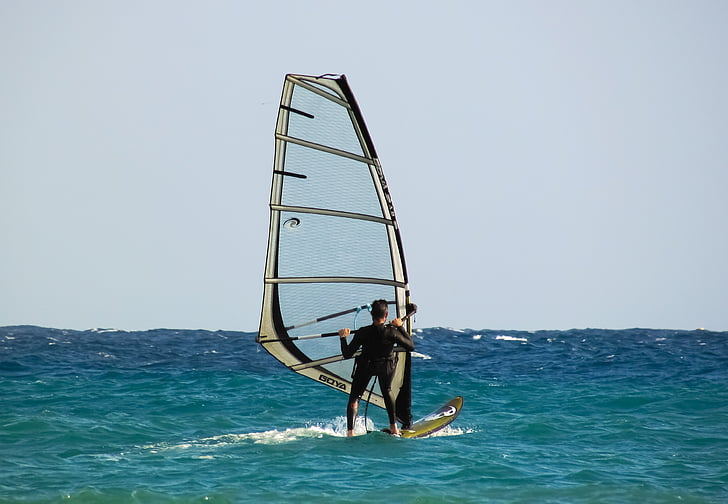 windsurfing, sport, surfing, water, sea, surfer, recreation