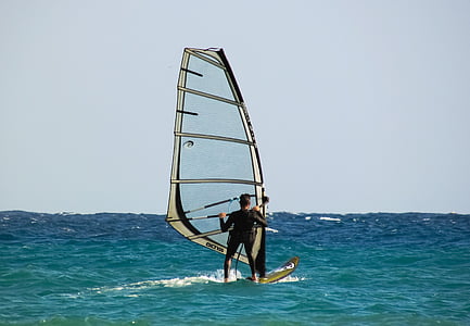 windsurf, desporto, surf, água, mar, surfista, recreação