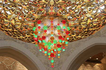 Abu dhabi, Mesquita, grande palácio, Islã, Marco, Emirados Árabes Unidos, médio