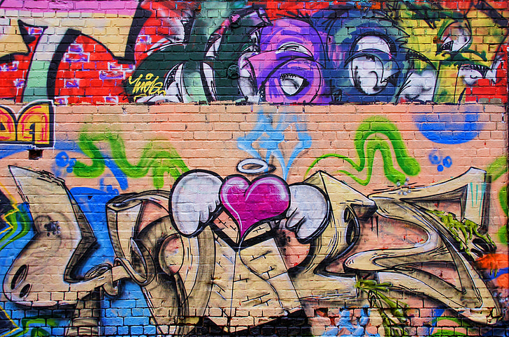 graffiti, vægmaleri, spray, kunst, hauswand, maleri, sprøjte