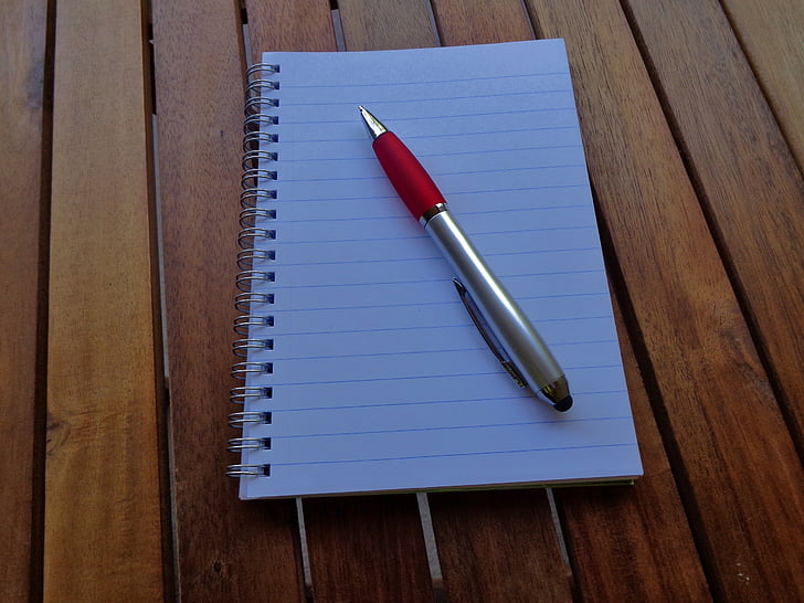 stylo, papier, Notes, entreprise, stylo et papier, travail, vide